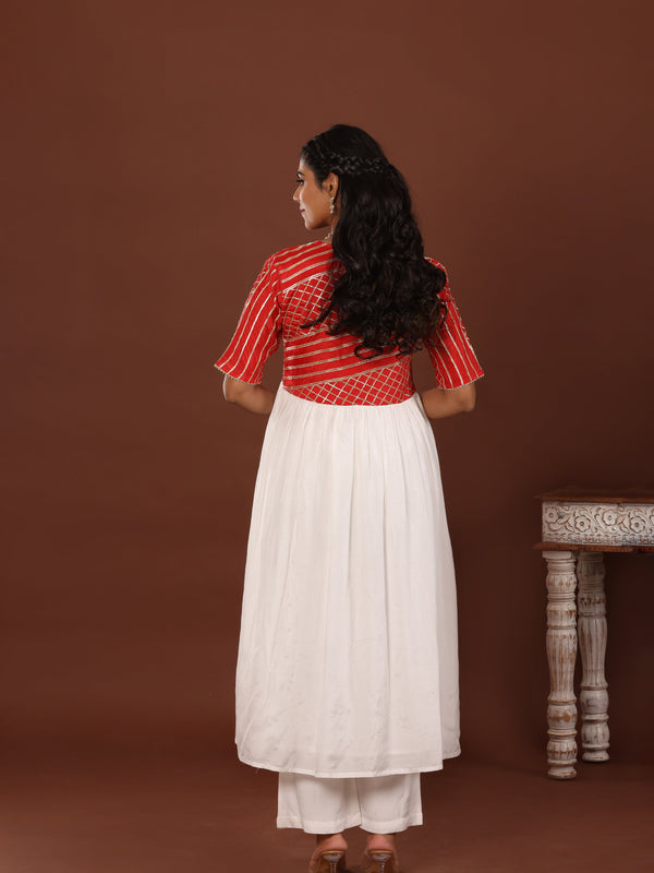 Kanari Gota Alia Cut Kurta - Jiraazi