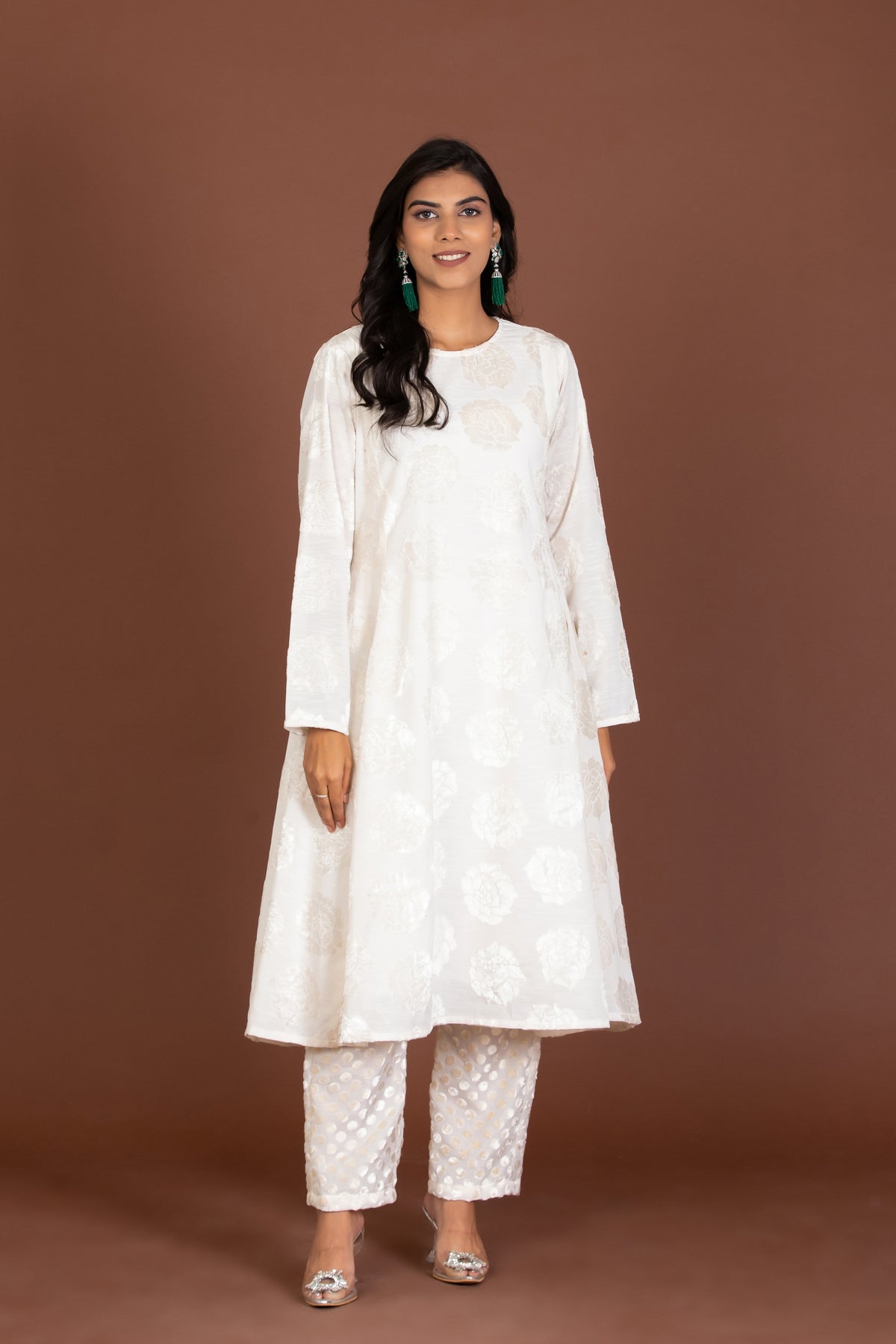 Rose velvet Kurta