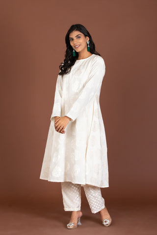 Rose velvet Kurta