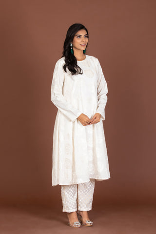 Rose velvet Kurta