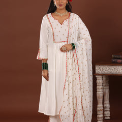 Niqhat Gota Cotton Suit set - Jiraazi