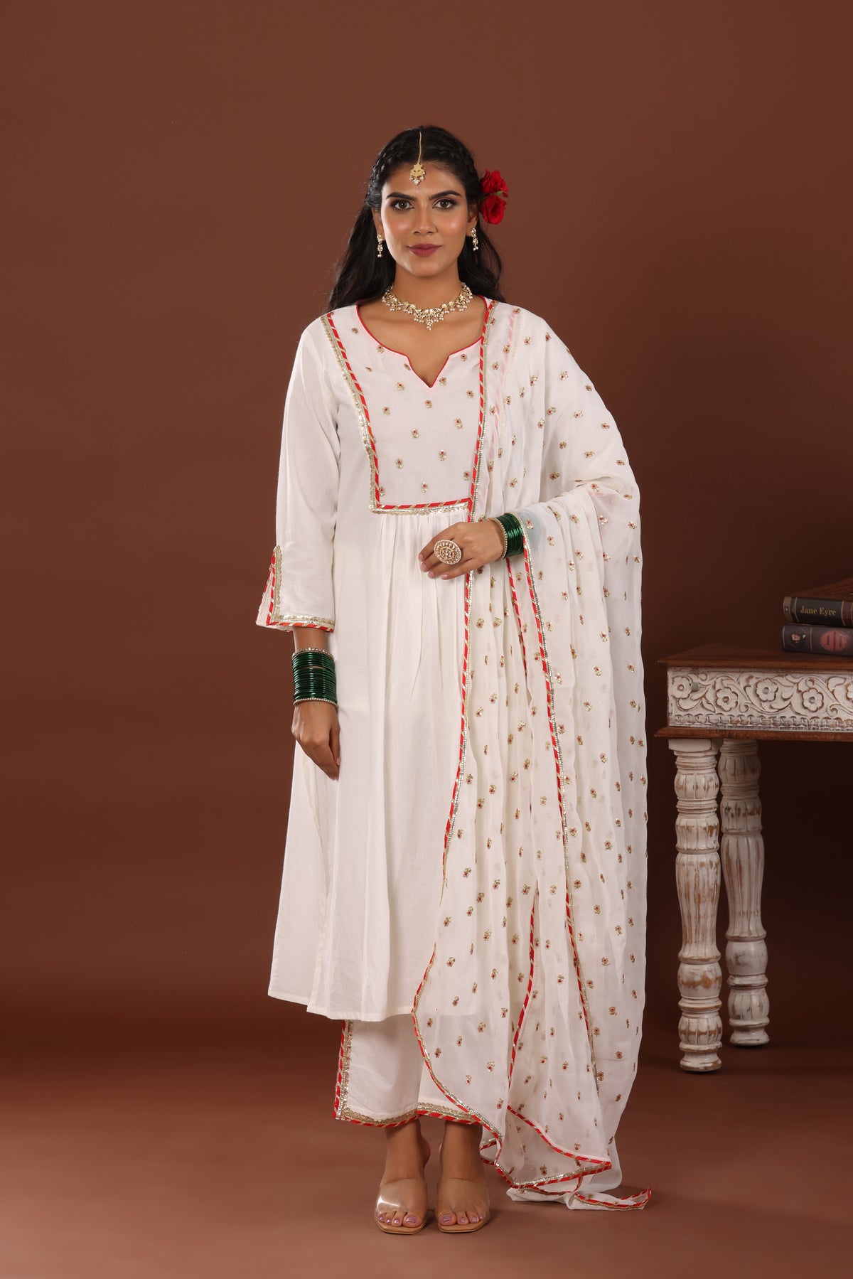 Niqhat Gota Cotton Suit set