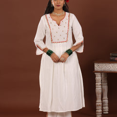 Niqhat Gota Cotton Suit set - Jiraazi