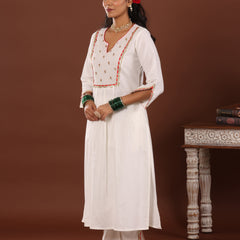 Niqhat Gota Cotton Suit set - Jiraazi