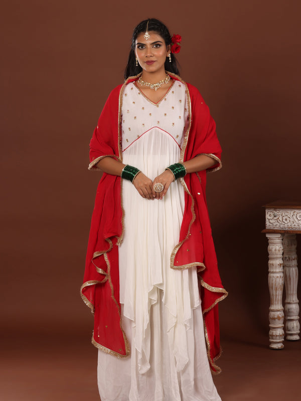 Niqhat Gota Cotton Suit set - Jiraazi
