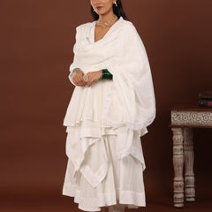 White Mul Dupatta - Jiraazi