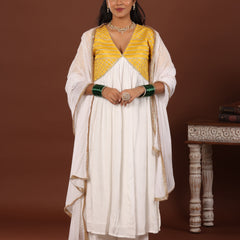 Kanari Gota Alia Cut Kurta - Jiraazi