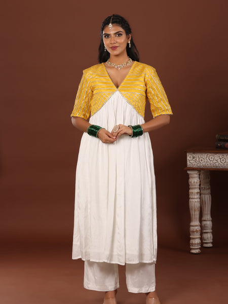 Kanari Gota Alia Cut Kurta - Jiraazi