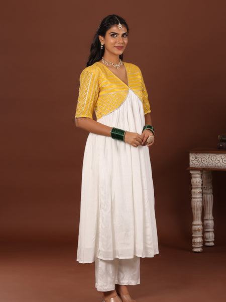 Kanari Gota Alia Cut Kurta - Jiraazi