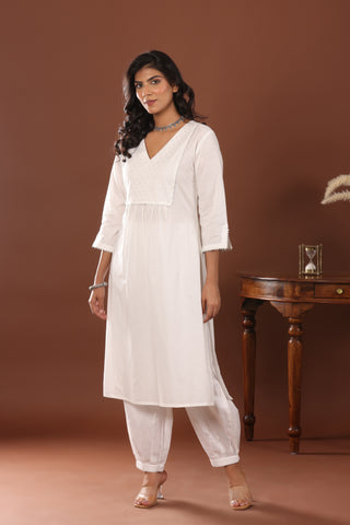 Lurex Boota Cotton Kurta