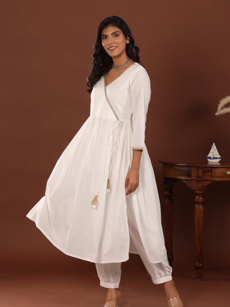 Chand Angrakha Cotton Kurta - Jiraazi