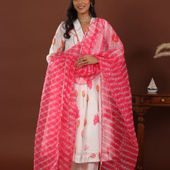 Pink organza Dupatta - Jiraazi