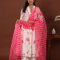 Lotus print chanderi Kurta - Jiraazi