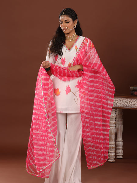 Lotus Print sharara set - Jiraazi