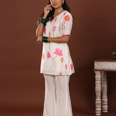Lotus Print sharara set - Jiraazi