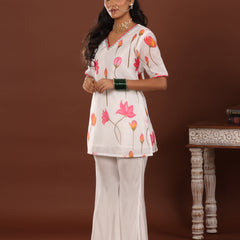 Lotus Print sharara set - Jiraazi