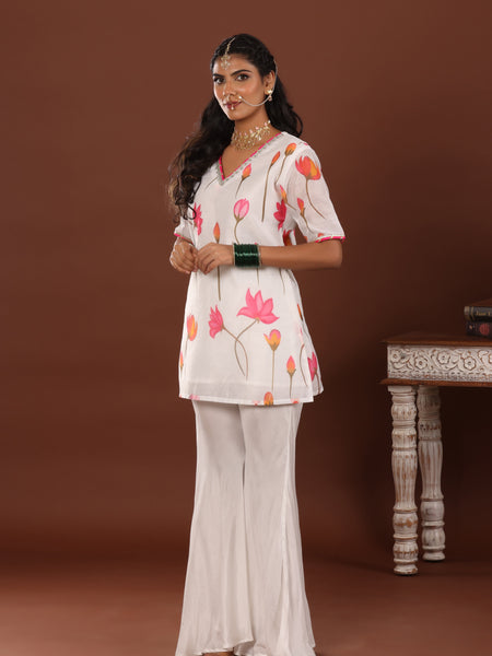 Lotus Print sharara set - Jiraazi