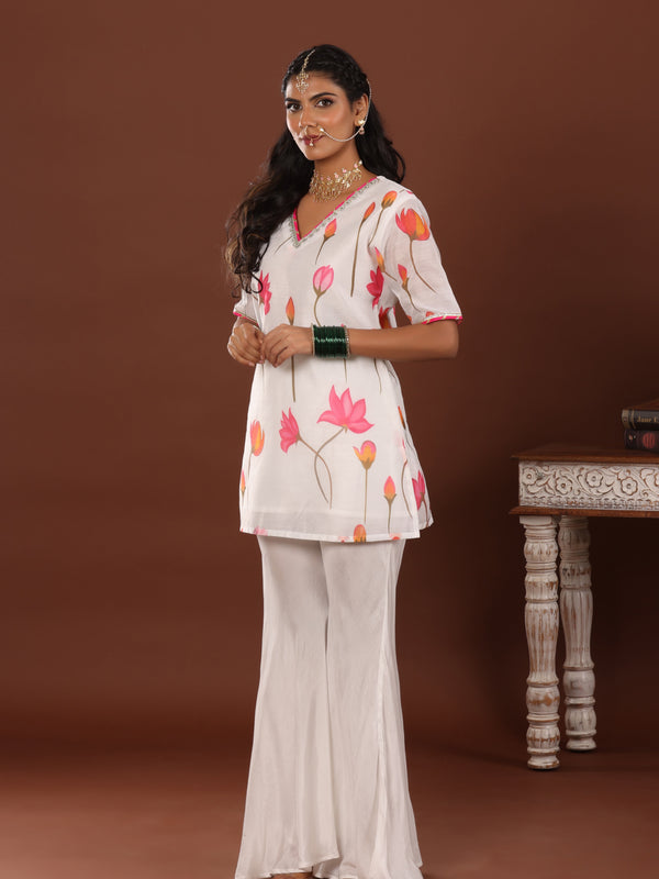 Lotus Print sharara set - Jiraazi