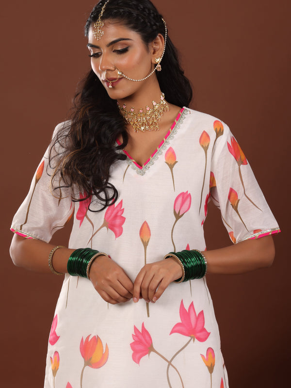 Lotus Print sharara set - Jiraazi