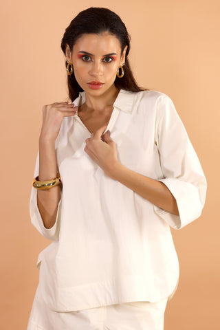 Marina poplin off white co ord