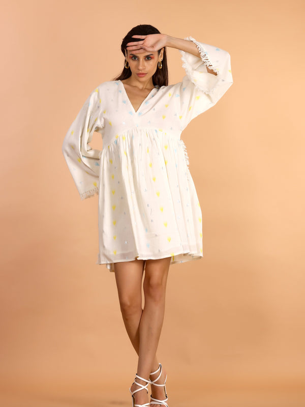 Kai off white cotton lurex dress - Jiraazi