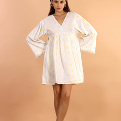 Kai off white cotton lurex dress - Jiraazi