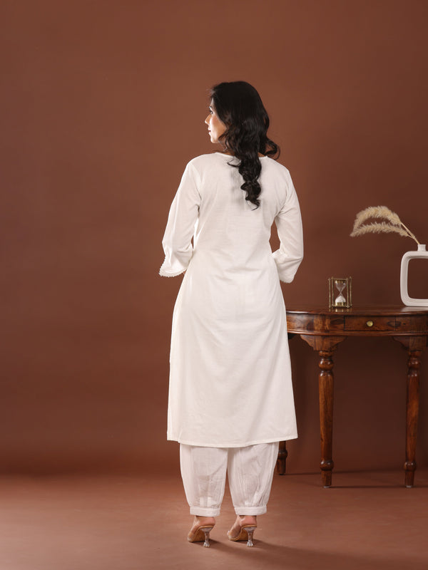 Lurex Boota Cotton Kurta - Jiraazi