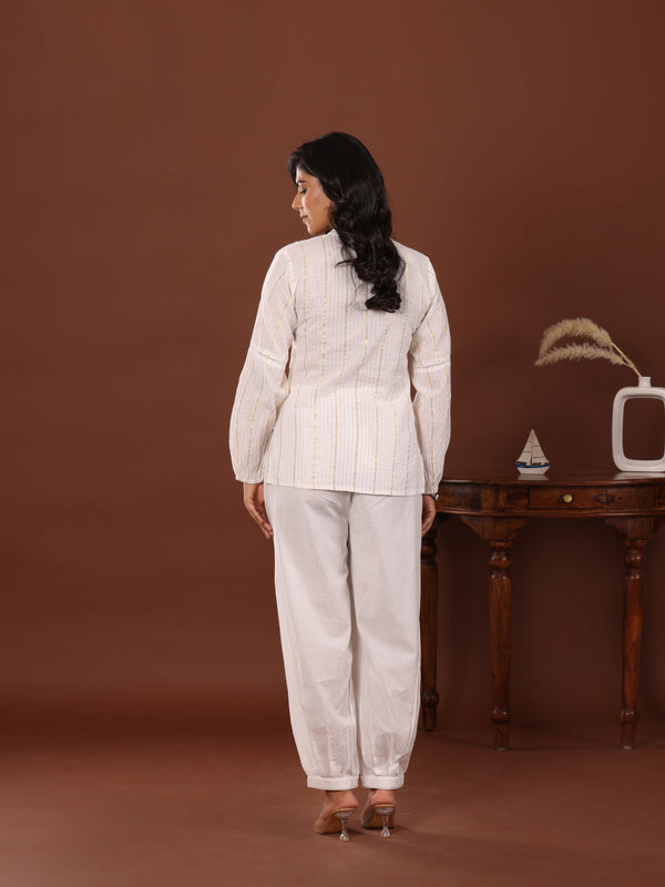 Gold Lurex Cotton Top - Jiraazi