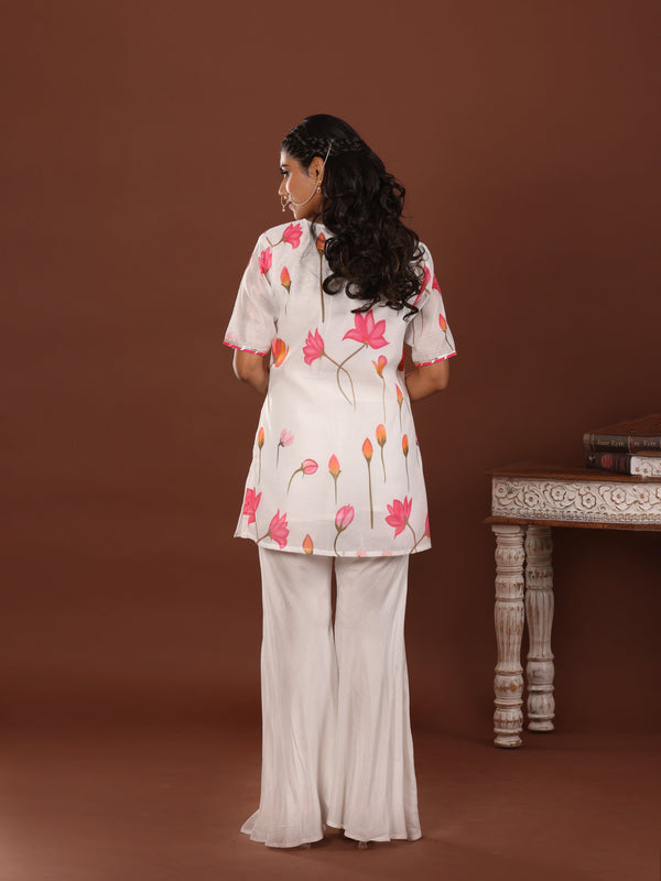 Lotus Print sharara set - Jiraazi