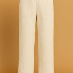Liza Off White Linen Pant - Jiraazi