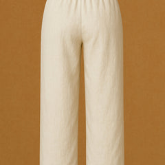 Liza Off White Linen Pant - Jiraazi