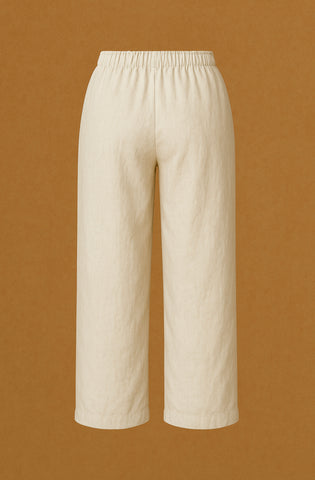 Liza Off White Linen Pant