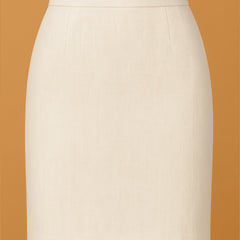 Off White Pencil Linen Skirt - Jiraazi