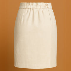 Off White Pencil Linen Skirt - Jiraazi