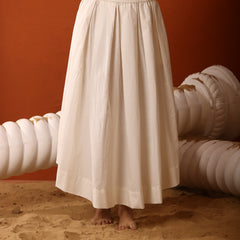 Poplin Midi Skirt With Pockets