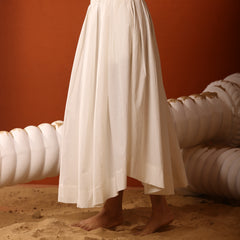Poplin Midi Skirt With Pockets