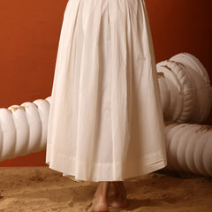 Poplin Midi Skirt With Pockets