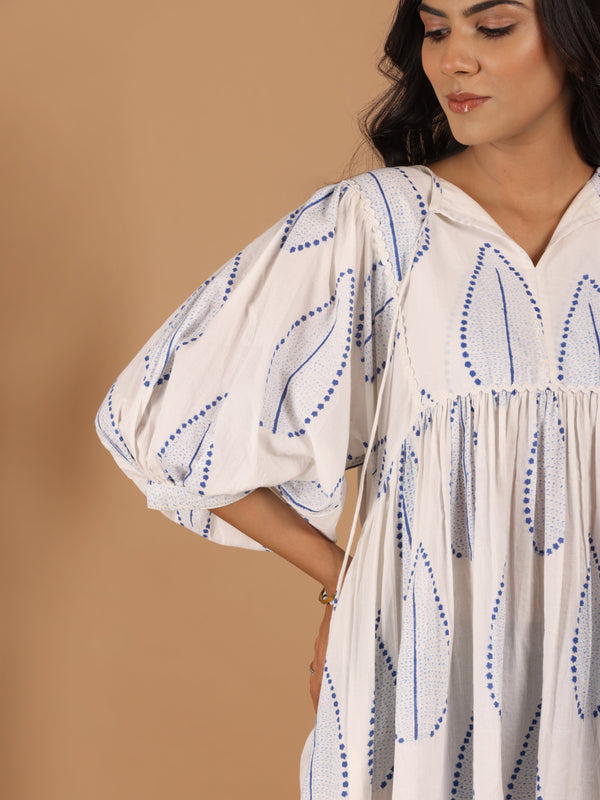 Handblock print Cotton Dress - Jiraazi