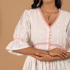 Bibi Cotton Lurex Midi Dress - Jiraazi