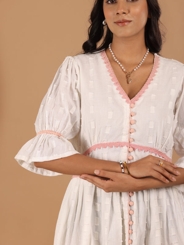 Bibi Cotton Lurex Midi Dress - Jiraazi