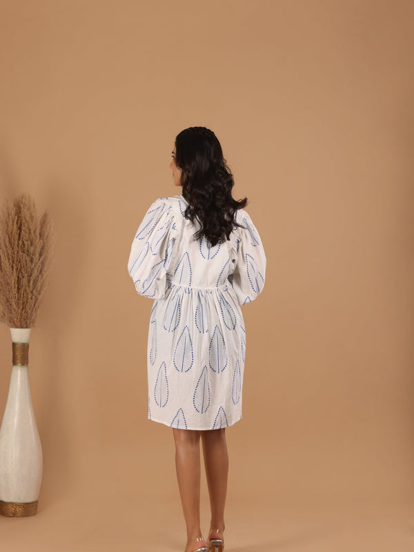 Handblock print Cotton Dress - Jiraazi