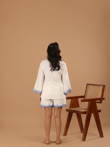 Dusty Off white Cotton Co ord - Jiraazi