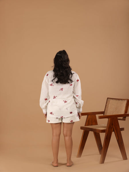Floral Cotton Mul Shirt - Jiraazi