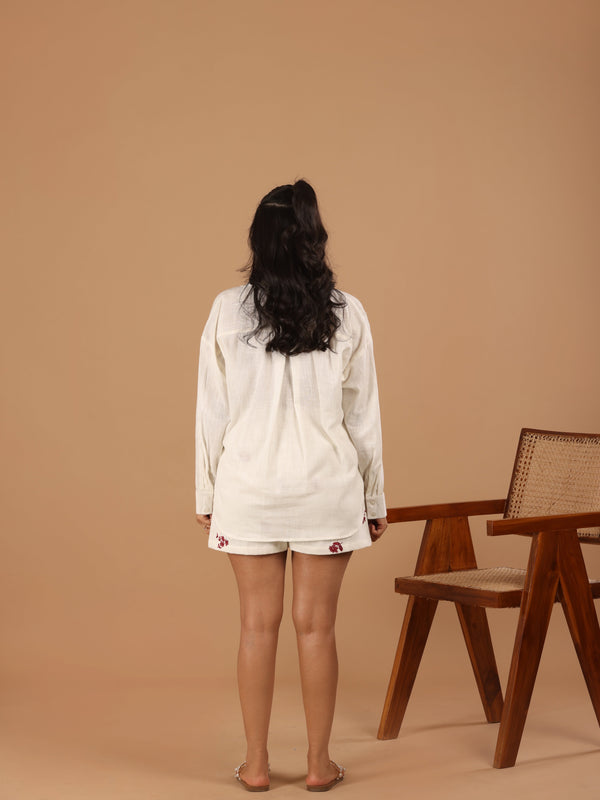 Basic Off white Cotton Shirt - Jiraazi