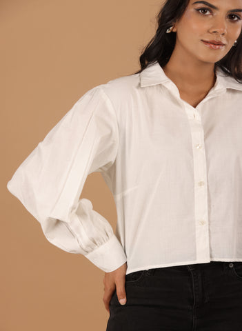 Daisy Cotton Crop Shirt