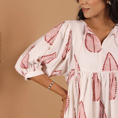 Handblock print Cotton Dress - Jiraazi